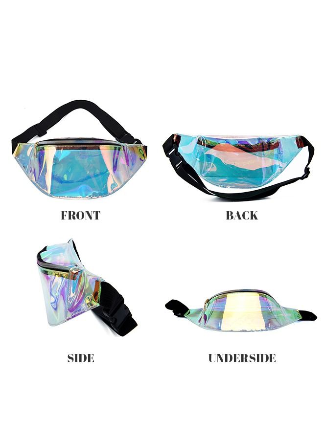 Multifunctional Waterproof Transparent Waist Bag Adjustable Strap for Work Travel Sporting Event