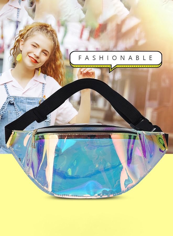 Multifunctional Waterproof Transparent Waist Bag Adjustable Strap for Work Travel Sporting Event