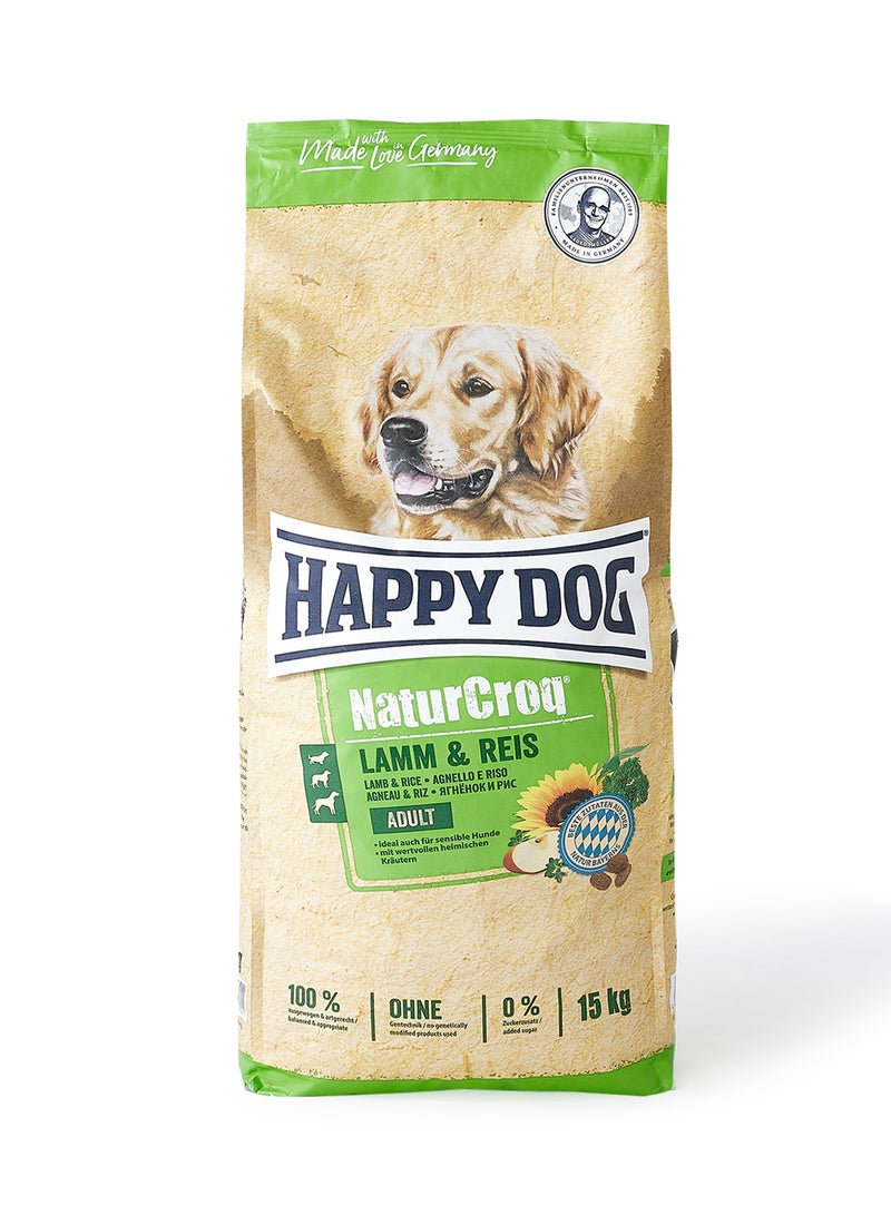 Happy Dog Naturcroq Lamb And Rice Dog Dry Food 15kg