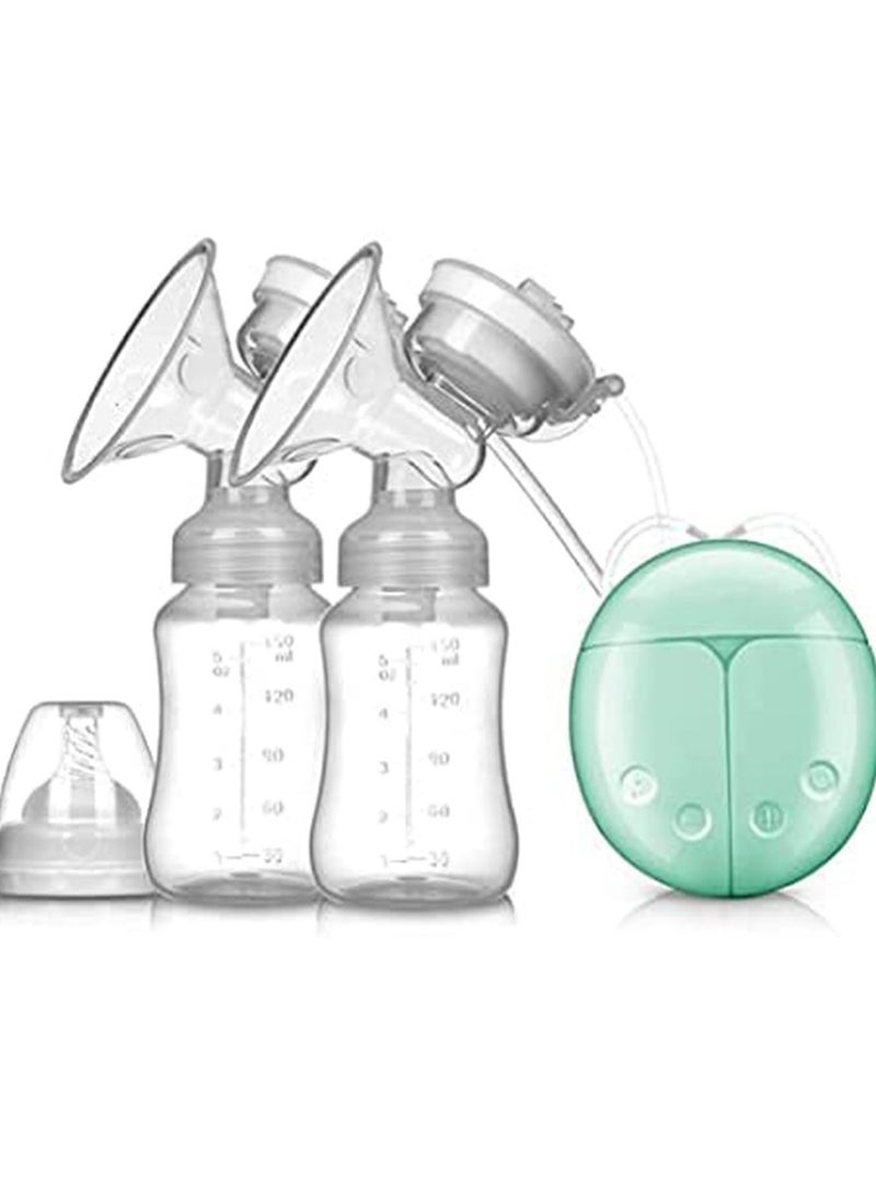 Electric Double Breast Pumps, Hand-Free & Rechargeable Portable Breast Pump, Safe Milk Storage, Pain Free, Strong Suction (Blue)