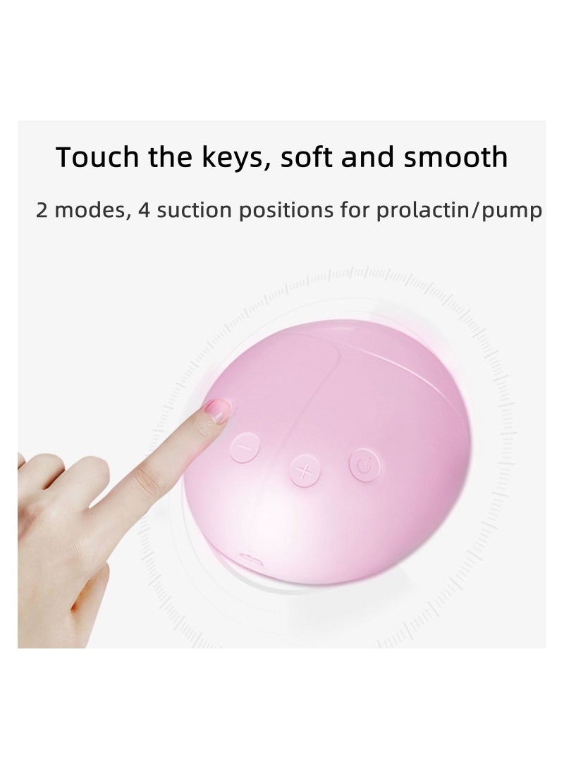 Electric Double Breast Pumps, Hand-Free & Rechargeable Portable Breast Pump, Safe Milk Storage, Pain Free, Strong Suction (Pink)