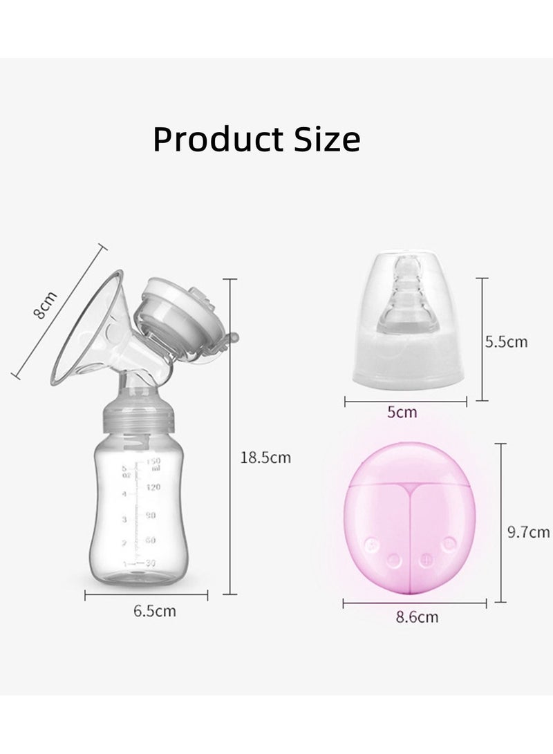 Electric Double Breast Pumps, Hand-Free & Rechargeable Portable Breast Pump, Safe Milk Storage, Pain Free, Strong Suction (Pink)