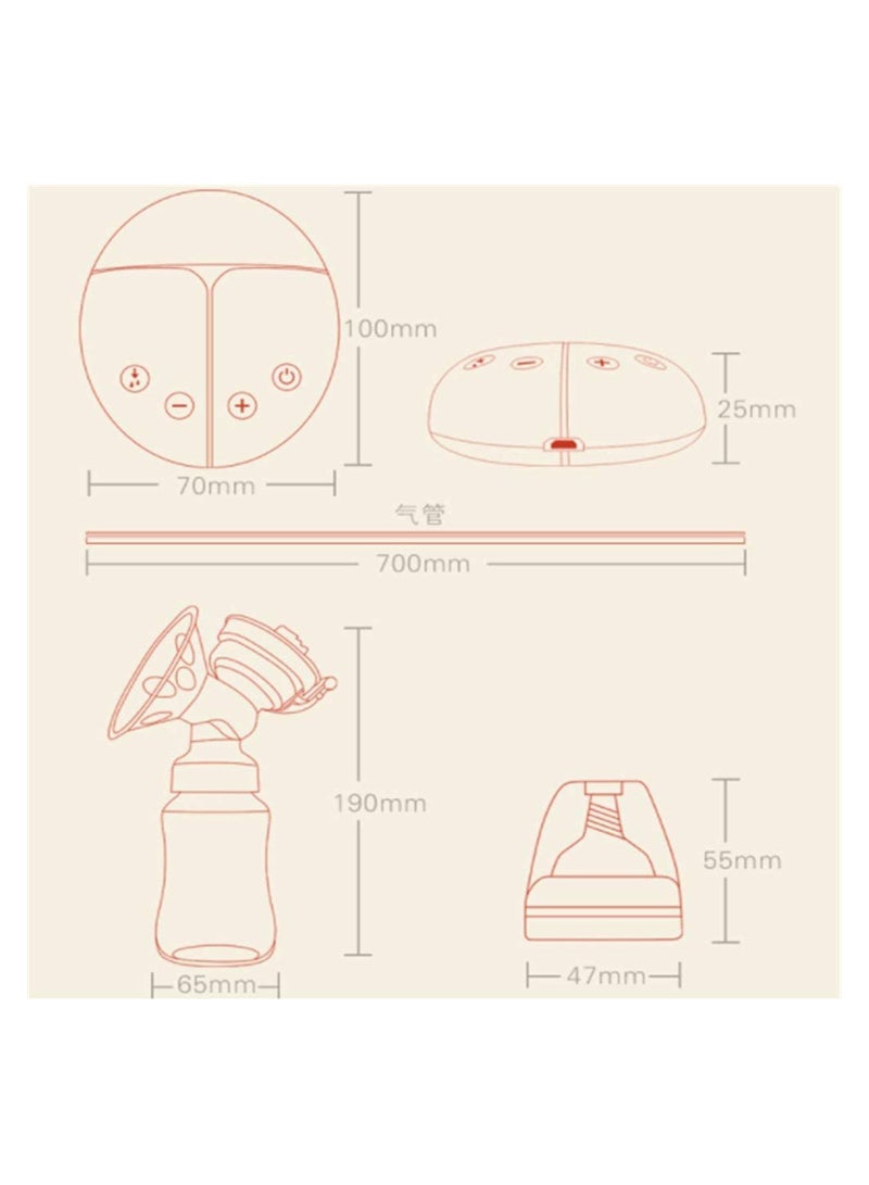 Electric Double Breast Pumps, Hand-Free & Rechargeable Portable Breast Pump, Safe Milk Storage, Pain Free, Strong Suction (Pink)