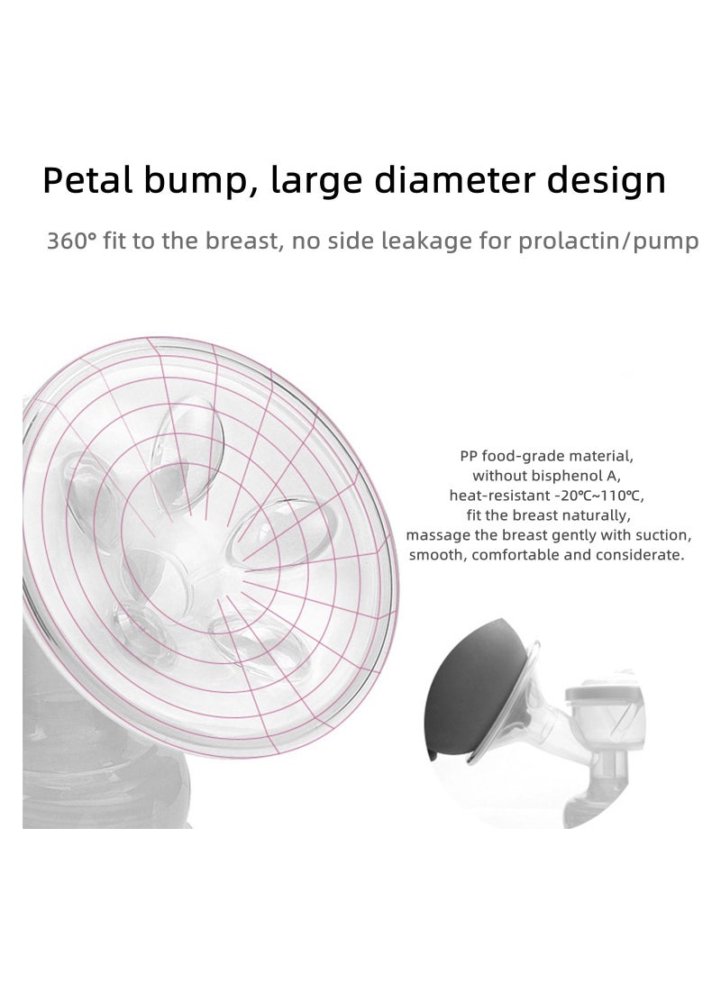 Electric Double Breast Pumps, Hand-Free & Rechargeable Portable Breast Pump, Safe Milk Storage, Pain Free, Strong Suction (Pink)