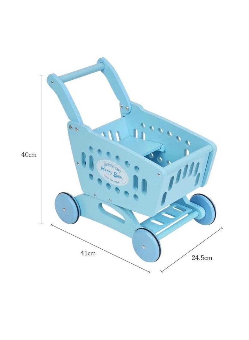 Woody Buddy Supermarket Trolley-Blue