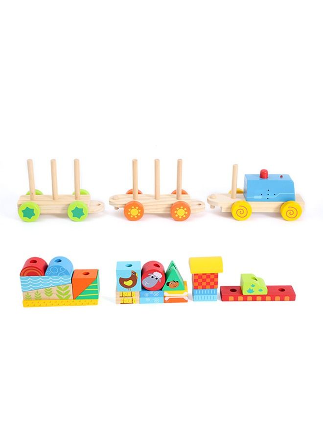 Children's Wooden Train Toys Sorting Cube Early Education Learning Toy