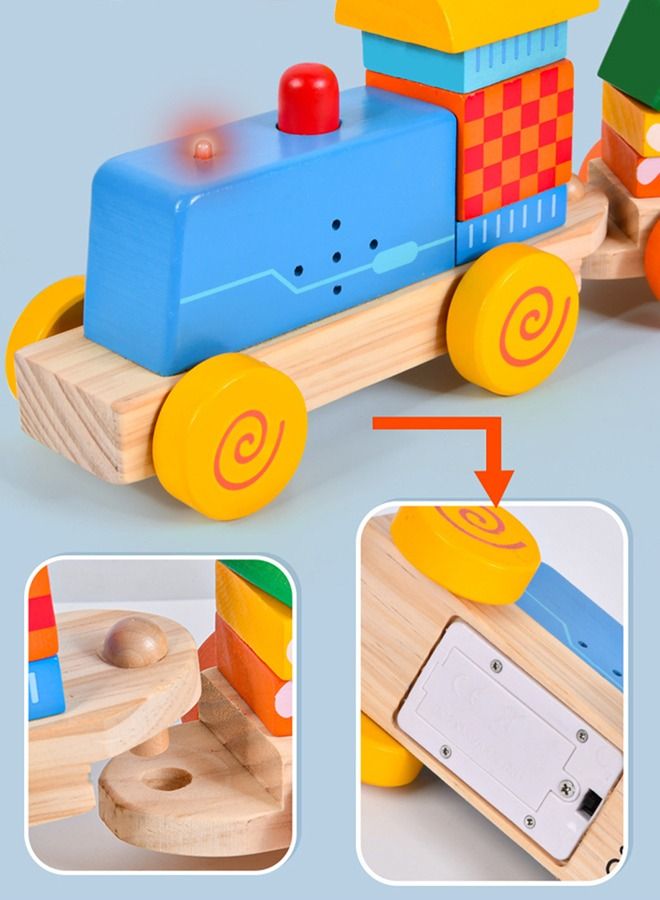 Children's Wooden Train Toys Sorting Cube Early Education Learning Toy