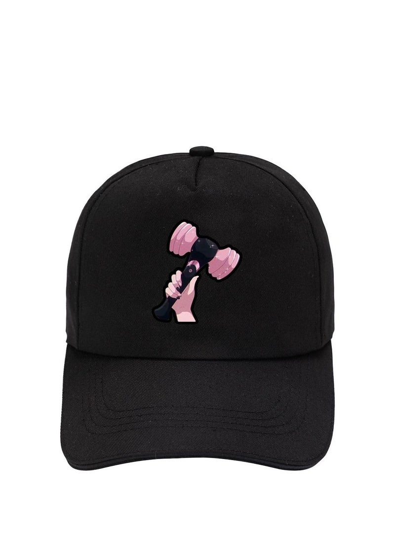 BTS Cotton Baseball Cap Black