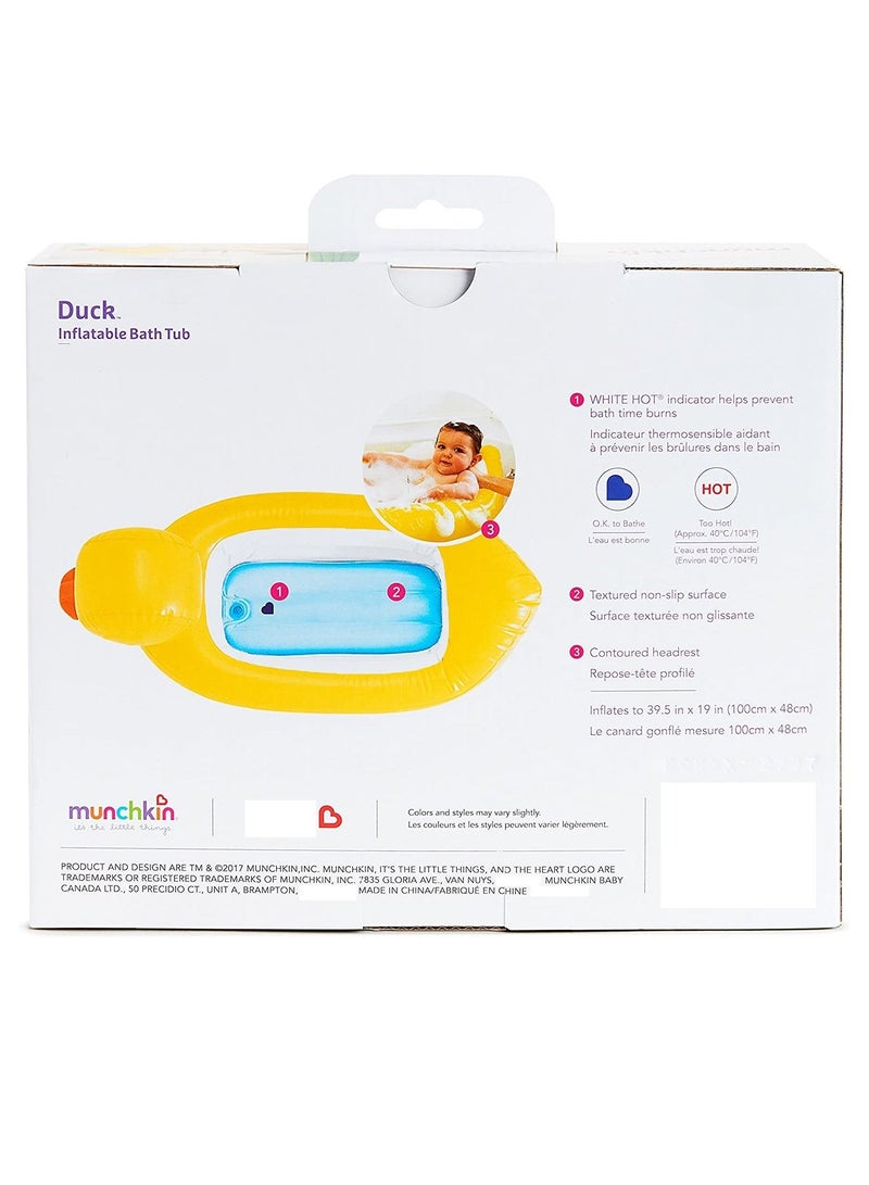 White Hot Inflatable Duck Tub 6 to 24 Months