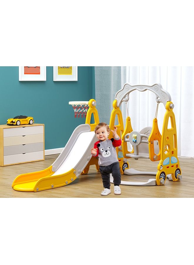 Indoor Toddler Kids Slide And Swing Baby Children's 3 In 1 Plastic Combination Slide Child