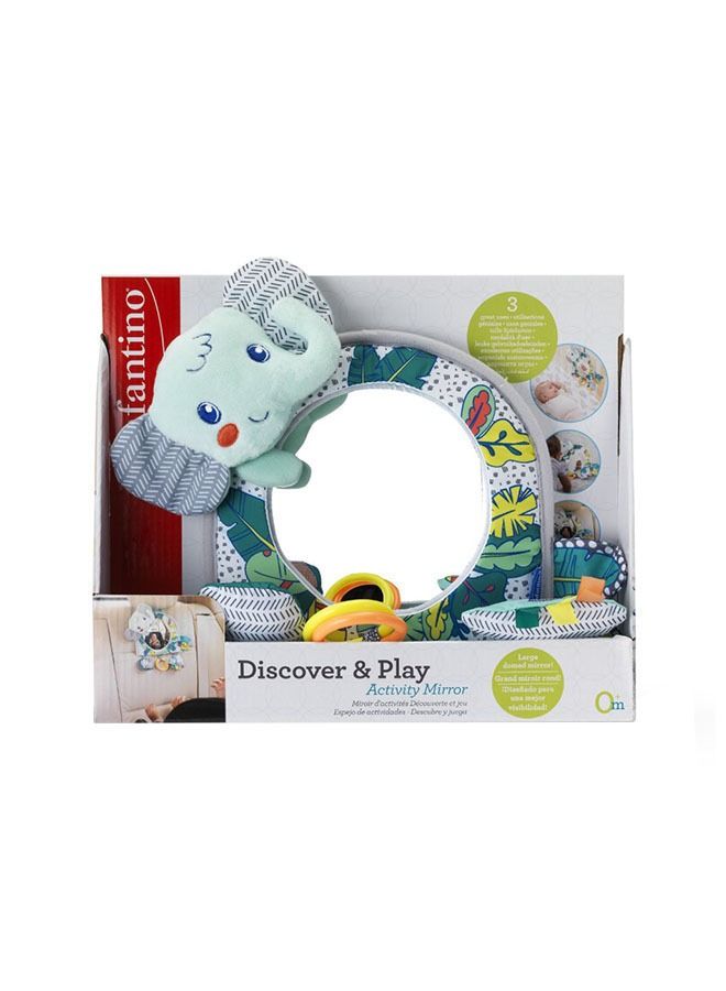 Discover And Play Activity Mirror/Toy For Baby From 0 Months And Above - Multicolour
