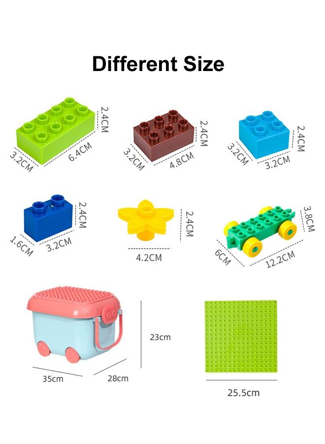 Colorful DIY 90pcs Children's Little Genius Farm Theme Building Blocks Toys