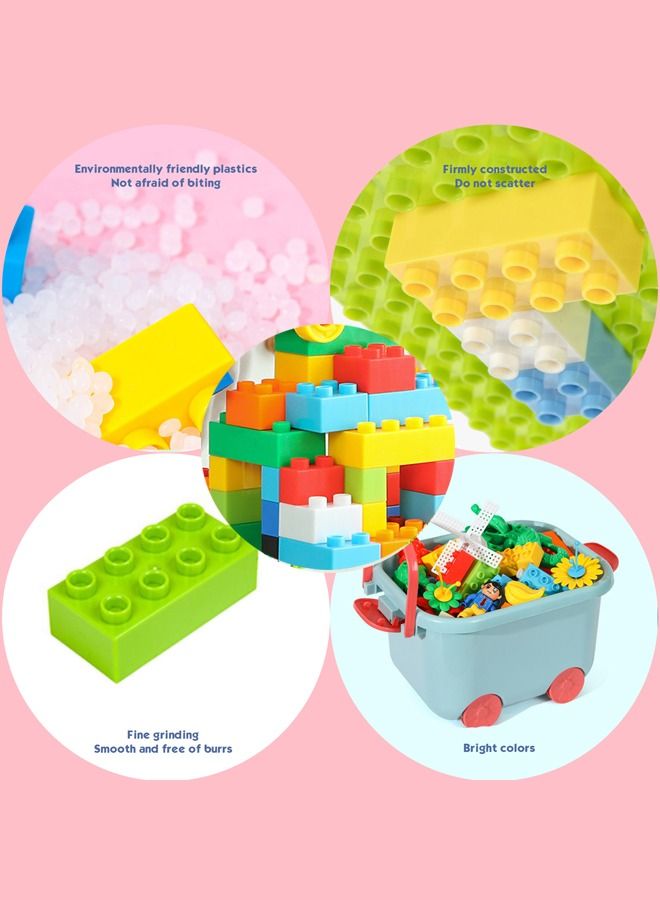 Colorful DIY 90pcs Children's Little Genius Farm Theme Building Blocks Toys