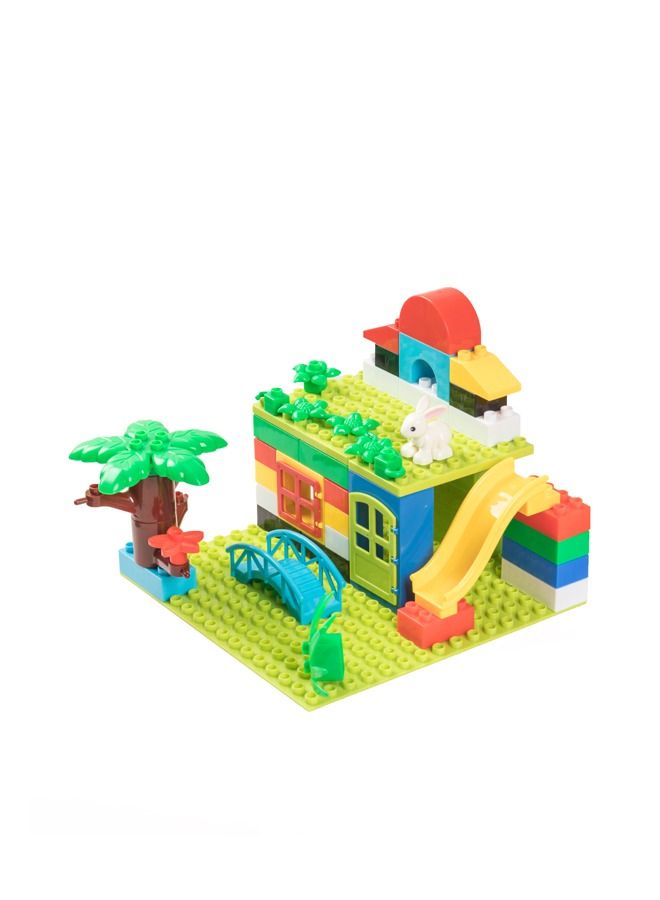 Colorful DIY 90pcs Children's Little Genius Farm Theme Building Blocks Toys