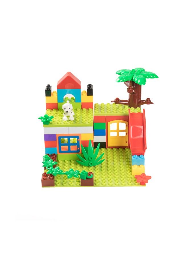 Colorful DIY 90pcs Children's Little Genius Farm Theme Building Blocks Toys