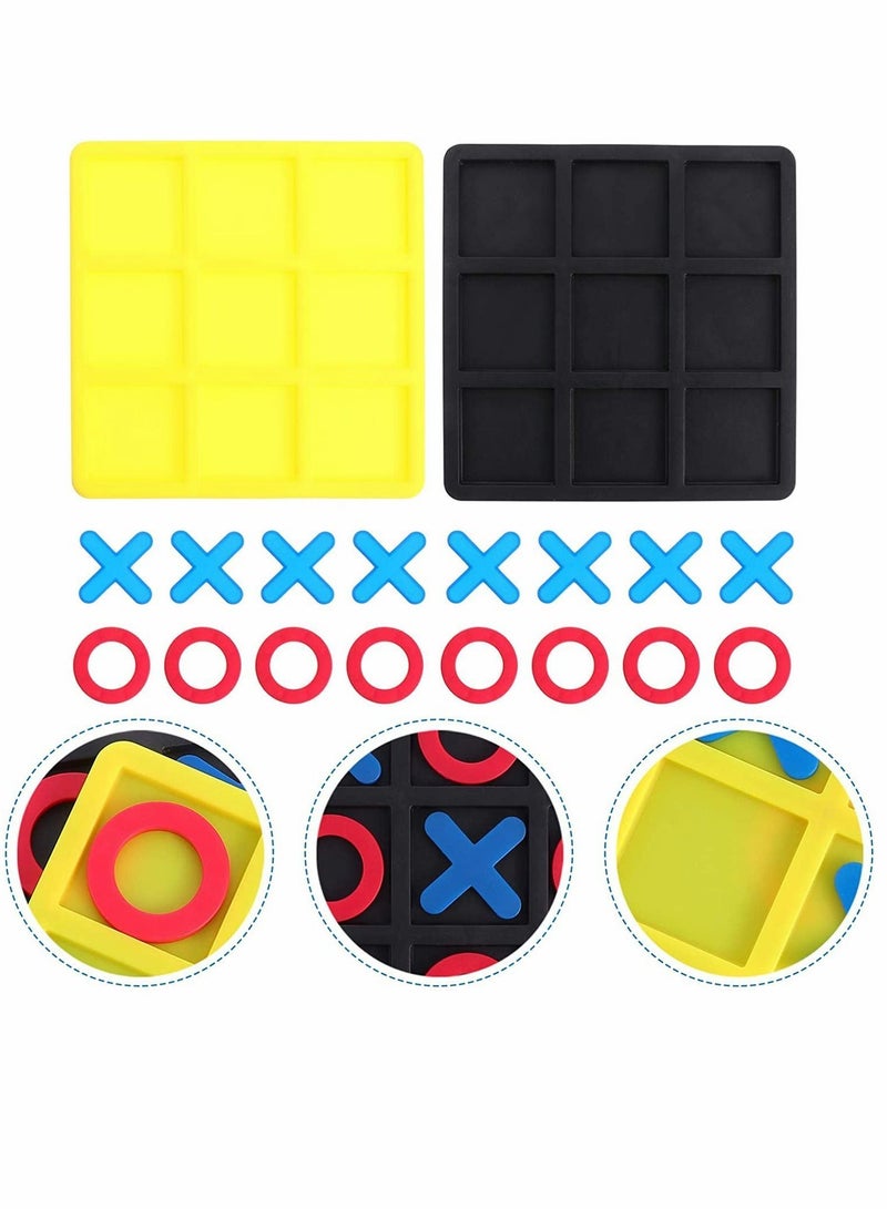 Board Games, Tic Tac Toe Game Board, Strategy Family Games Night, Classic Tactile Puzzle, 2 Boxes