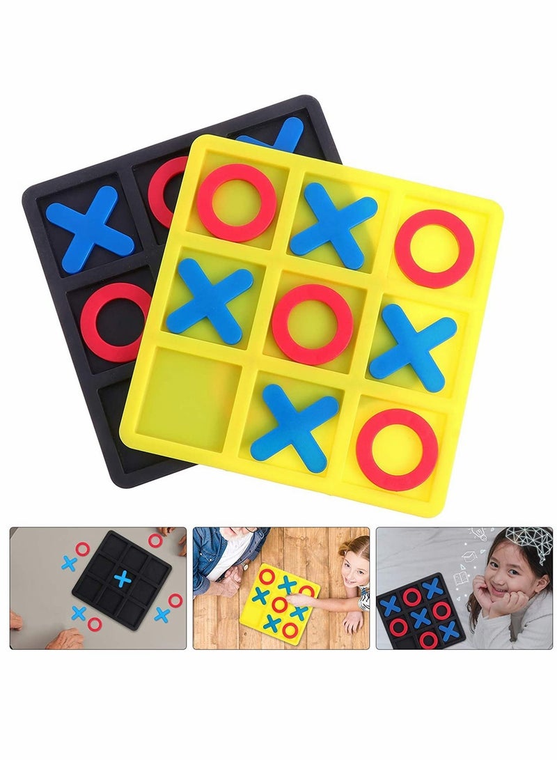 Board Games, Tic Tac Toe Game Board, Strategy Family Games Night, Classic Tactile Puzzle, 2 Boxes