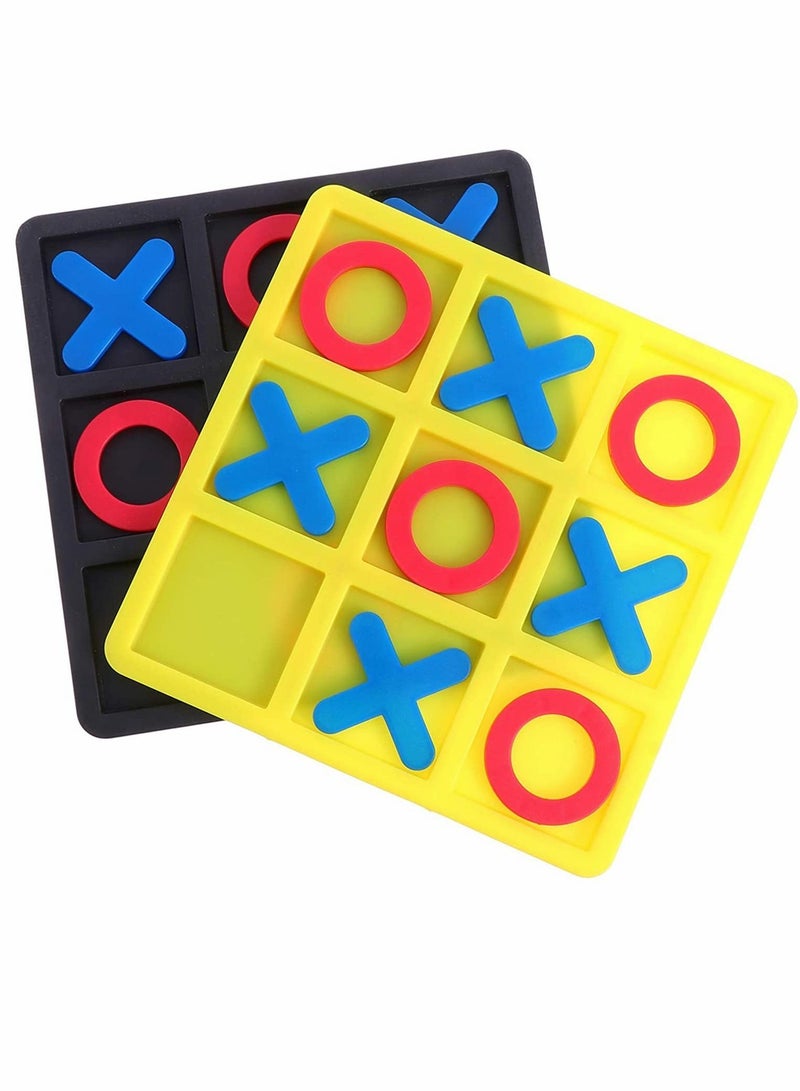 Board Games, Tic Tac Toe Game Board, Strategy Family Games Night, Classic Tactile Puzzle, 2 Boxes