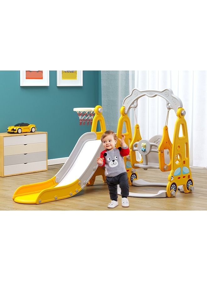 3 In 1 Plastic Kids Slide Toddler Plastic Indoor Swing Set