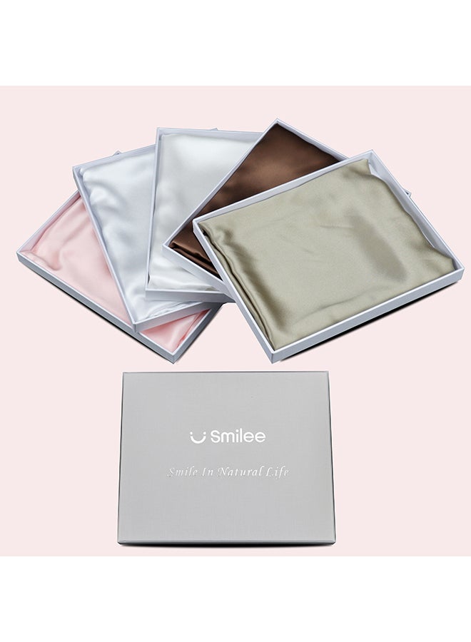 100% Pure Mulberry Queen Pillowcase Silk Coffee Brown 76x51cm