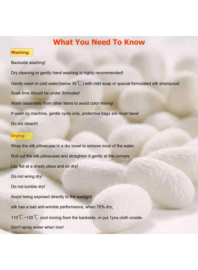 100% Pure Mulberry Queen Pillowcase Silk Pink 76x51cm