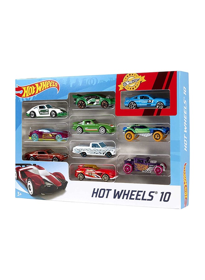 Basic Cars 10 Hot Wheels Car in 1 Pack ‎38.99x27.99x19cm