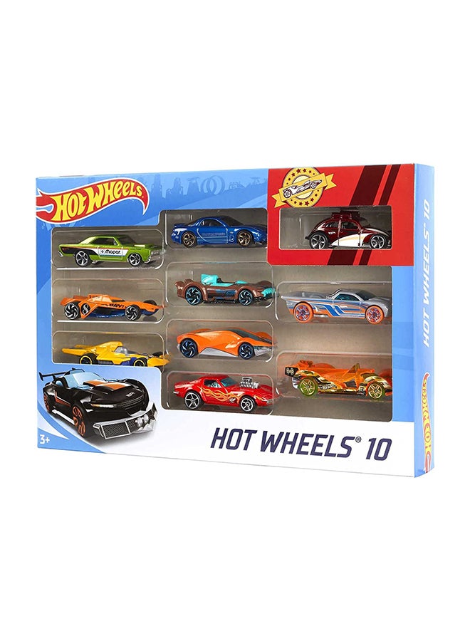 Basic Cars 10 Hot Wheels Car in 1 Pack ‎38.99x27.99x19cm