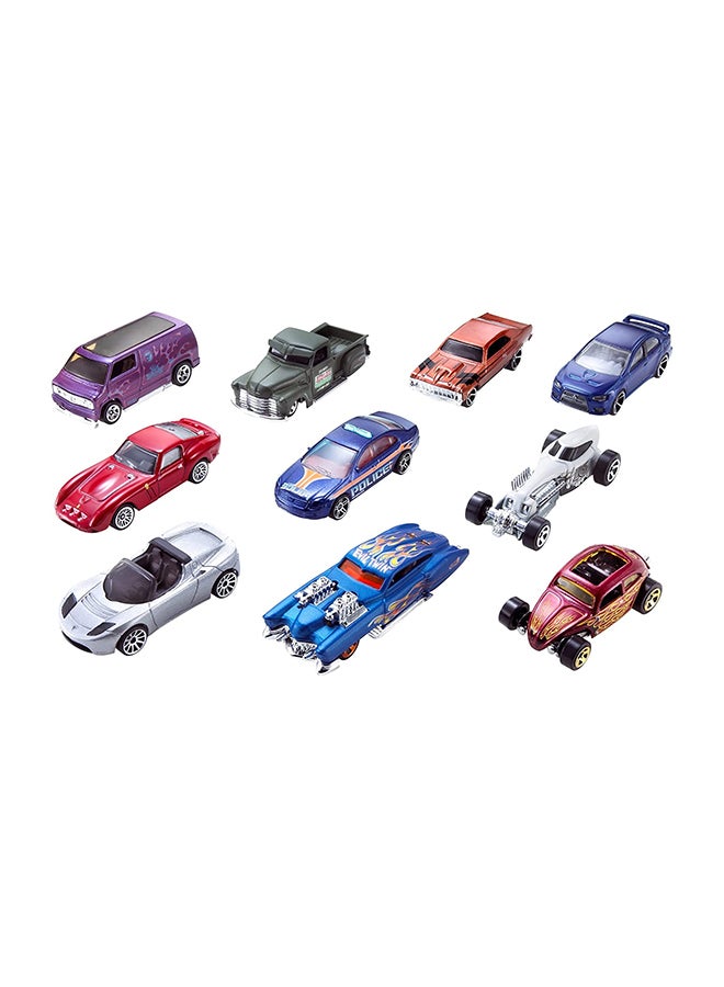 Basic Cars 10 Hot Wheels Car in 1 Pack ‎38.99x27.99x19cm