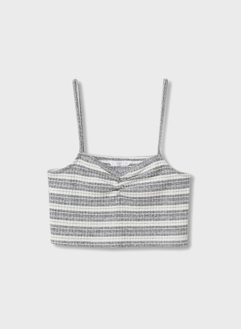 Kids Striped Cropped Top