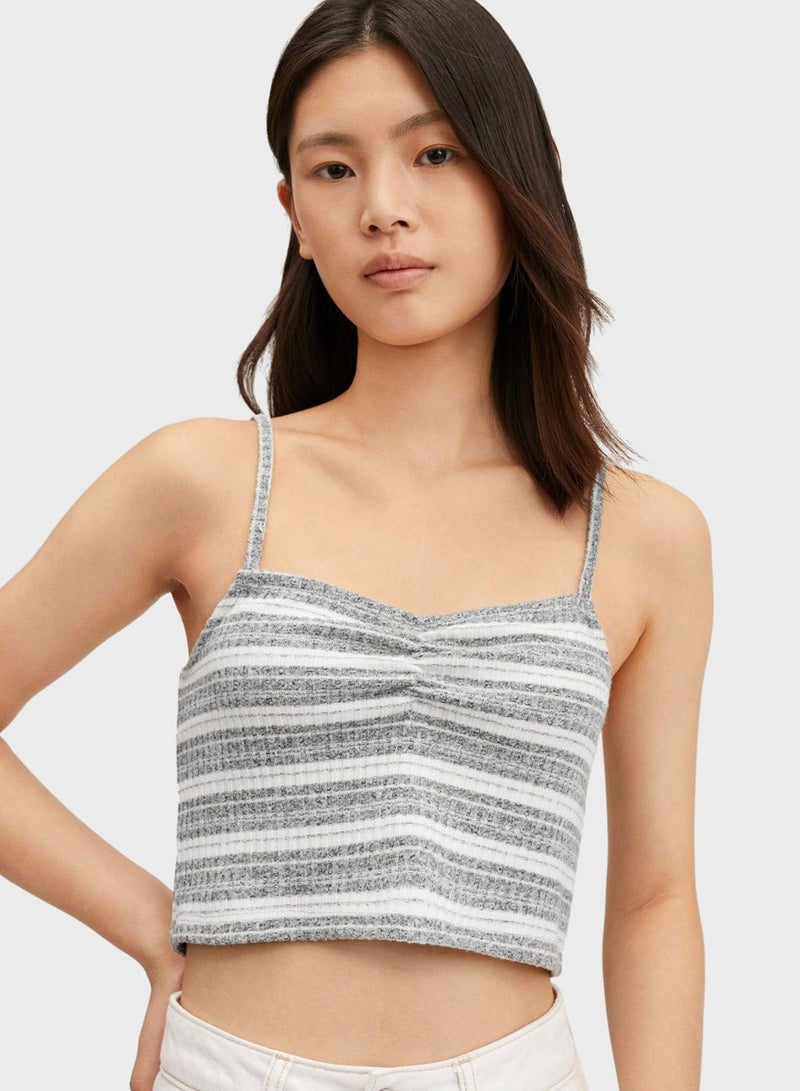 Kids Striped Cropped Top