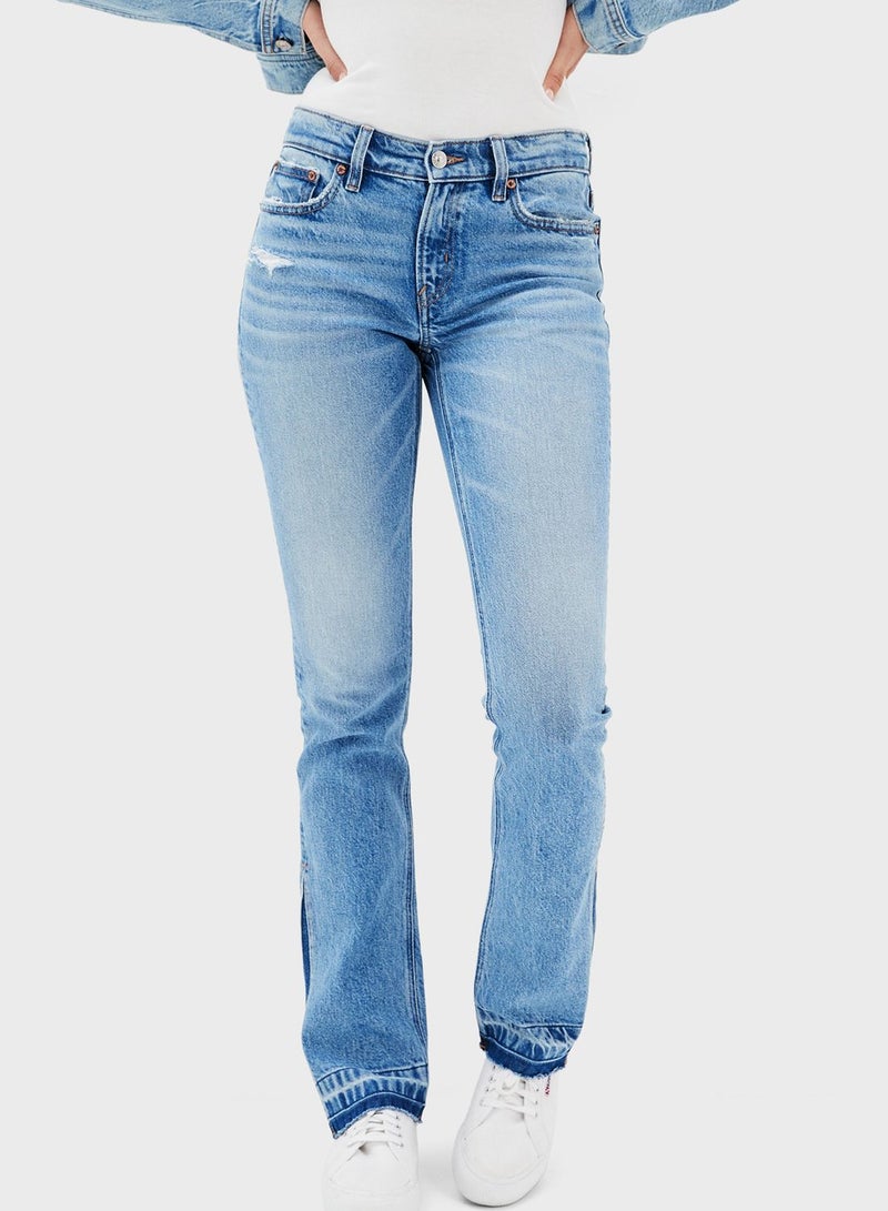 Low Rise Flared Bottom Jeans