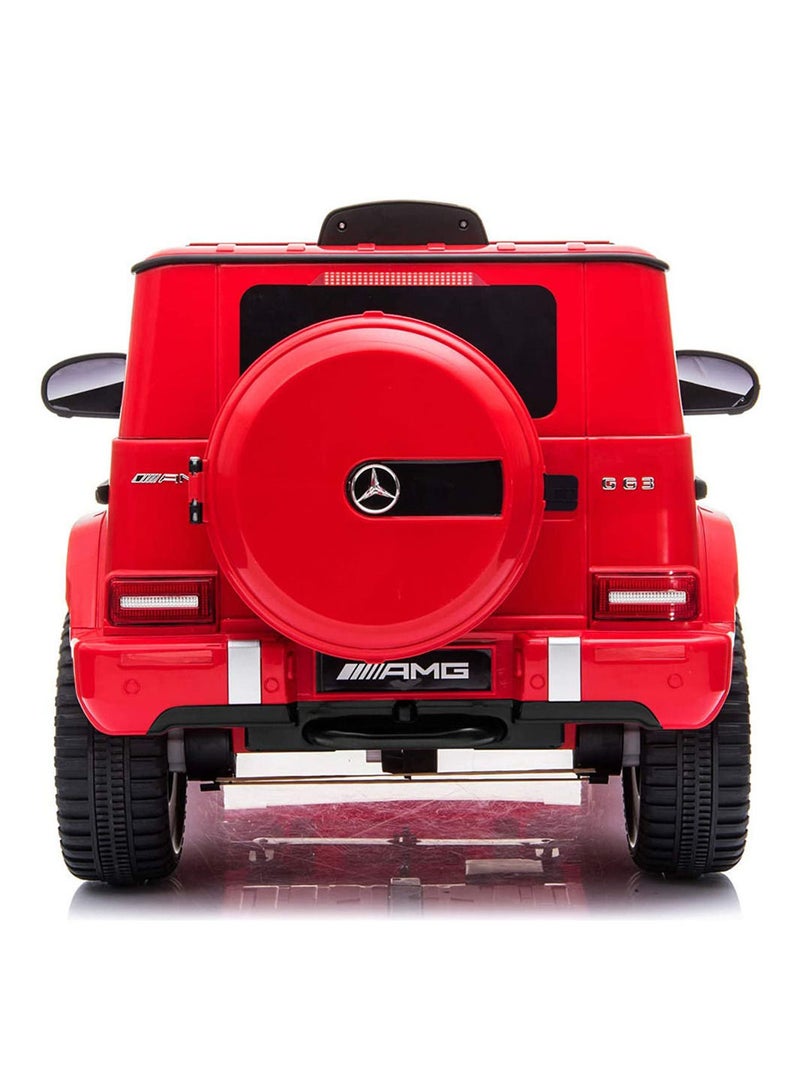 Mercedes Benz Amg G63, Licensed Electric Car, 12V Ride On Car With Remote Control For Kids - Red