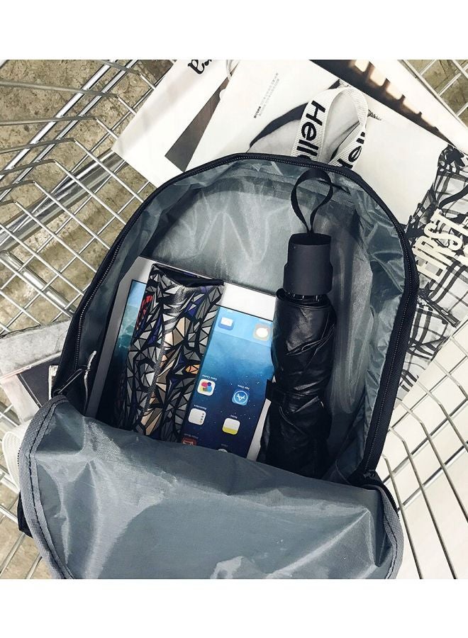 Superhero Printed Backpack Black