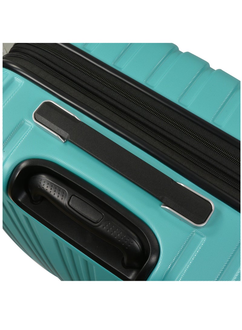Hard Case Travel Bags Makrolon Polycarbonate Lightweight Expandable Zipper Trolley Luggage Set And Robust 4 Quiet Wheels With TSA Lock Kg82 Turquoise