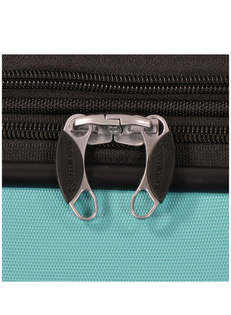 Hard Case Travel Bags Makrolon Polycarbonate Lightweight Expandable Zipper Trolley Luggage Set And Robust 4 Quiet Wheels With TSA Lock Kg82 Turquoise