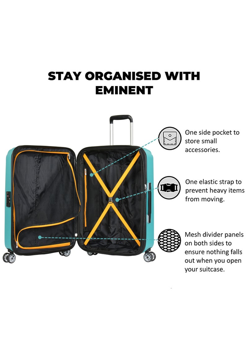 Hard Case Travel Bags Makrolon Polycarbonate Lightweight Expandable Zipper Trolley Luggage Set And Robust 4 Quiet Wheels With TSA Lock Kg82 Turquoise