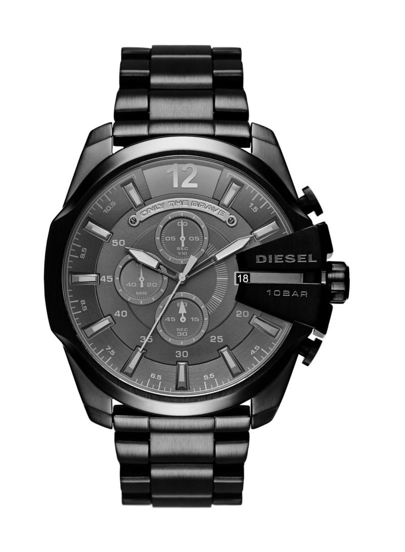 Men's Round Shape Stainless Steel Chronograph Wrist Watch 51 mm - Black - DZ4355