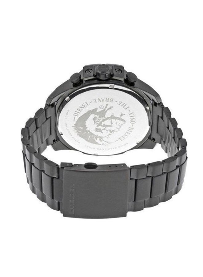 Men's Round Shape Stainless Steel Chronograph Wrist Watch 51 mm - Black - DZ4355