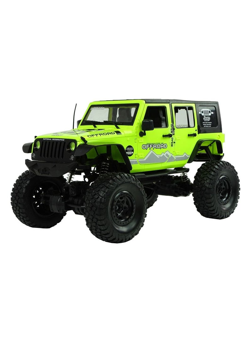 Large 1:8 R/C 4X4 RECHARGEABLE JEEP - Green