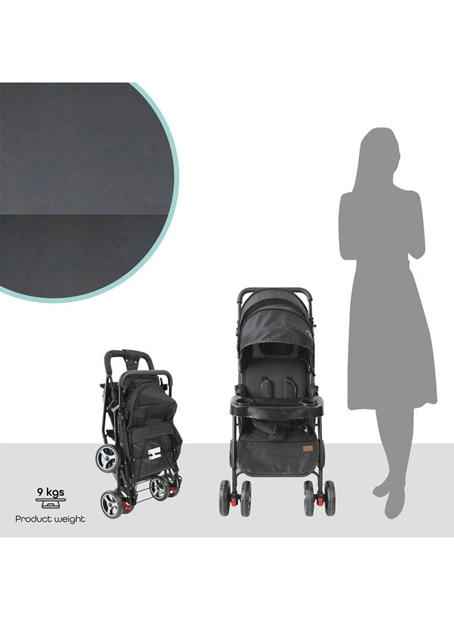 Pair Twin Stroller -Black