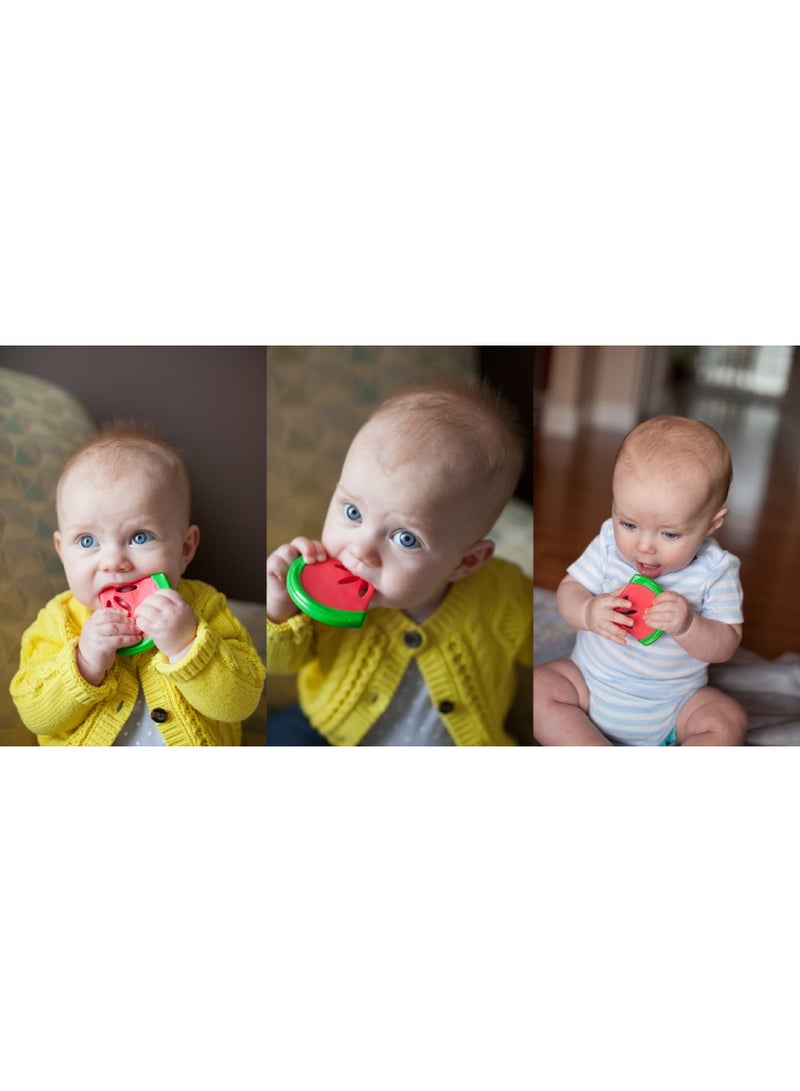 Soft Flexible Soothing Teether Watermelon, Coolees, Red/Green - TE220-P2