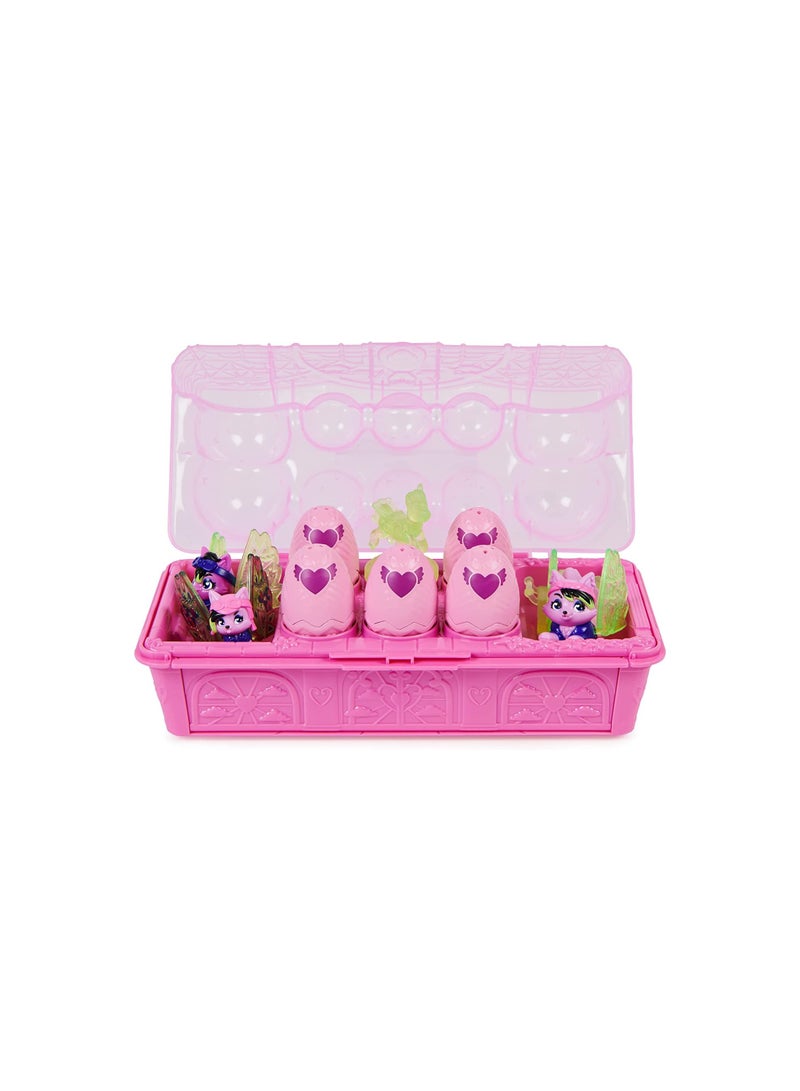 Hatchimals CollEGGtibles, Rainbow-cation Wolf Family Carton with Surprise Playset