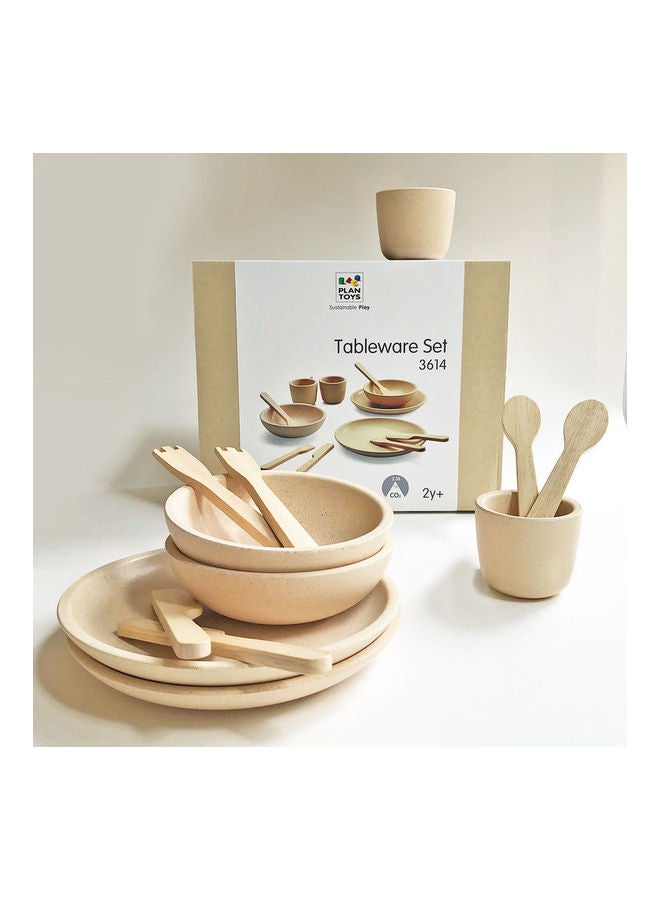 Wooden Tableware Set 16 x 16 x 18cm