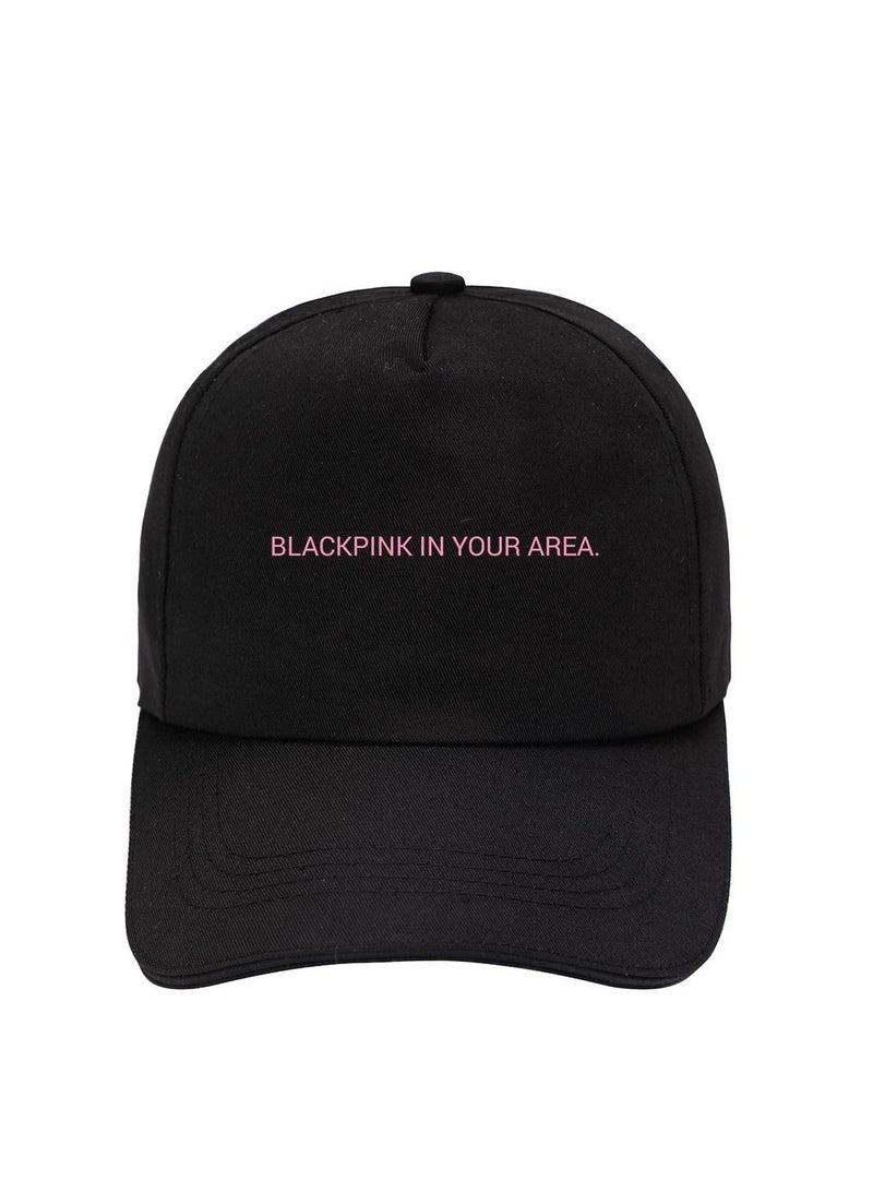 BTS Cotton Baseball Cap Black