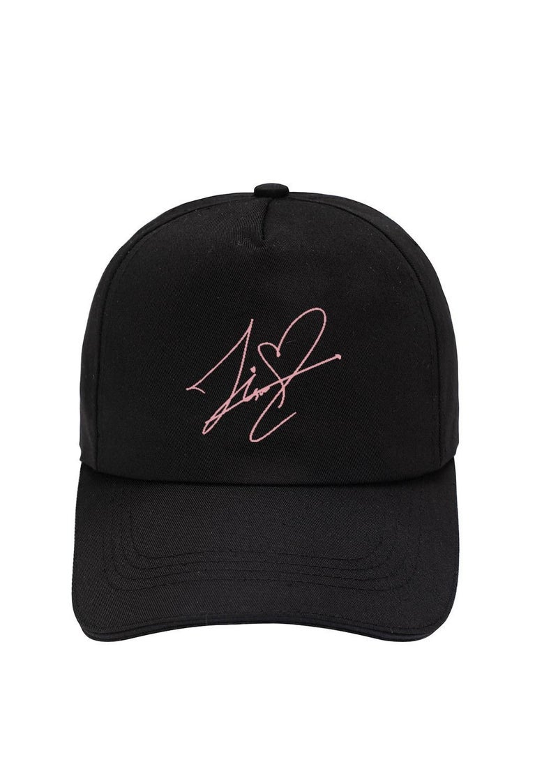BTS Cotton Baseball Cap Black