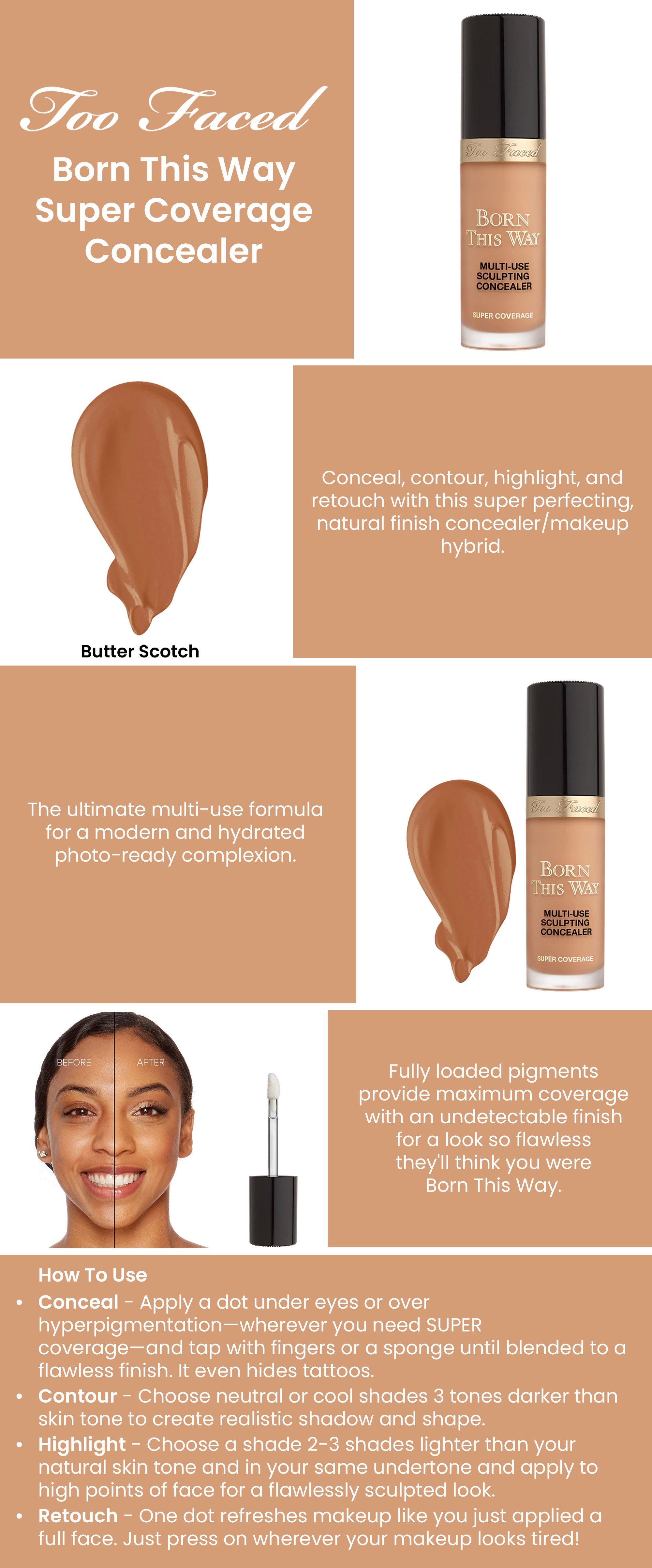 Born This Way Super Coverage Concealer Butter Scotch