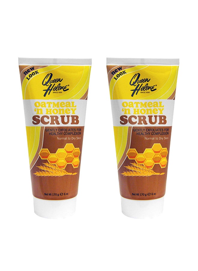 Pack Of 2 Oatmeal Honey Natural Face Scrub