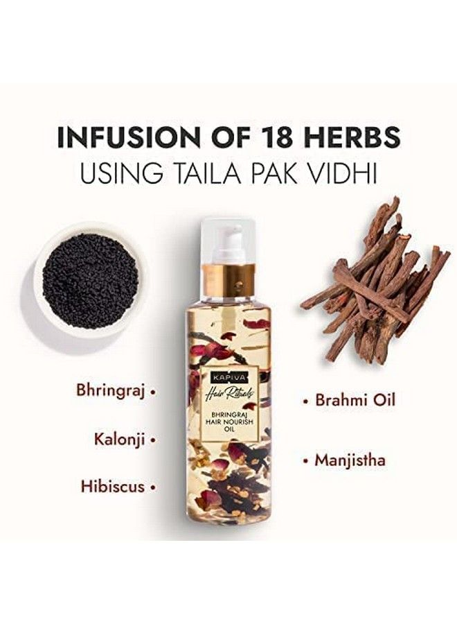 Bhringraj Hair Nourishing Oil (200 Ml) 100% Ayurvedic ; Voluminous Hair Within 90 Days ; Provides Hair Nourishment Pack Of 2