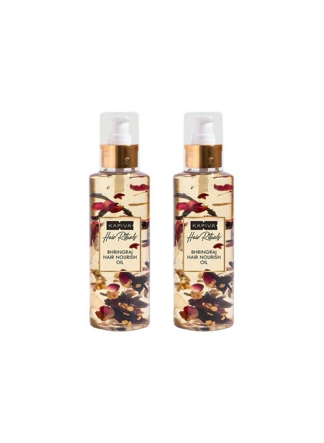 Bhringraj Hair Nourishing Oil (200 Ml) 100% Ayurvedic ; Voluminous Hair Within 90 Days ; Provides Hair Nourishment Pack Of 2
