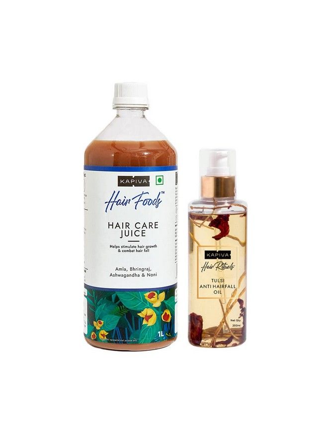 Hairfall Defense Combo ; Hair Care Juice & Tulsi Anti Hairfall Oil